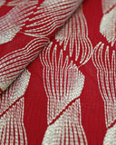 SVL111- Swiss Voile Lace Red - Gold