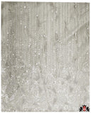 BRD114 HANDMADE  ELEGANT BRIDAL LACE SILVER