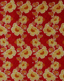 SVL123- Swiss Voile Lace Yellow Red