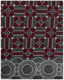 SVL98- Swiss Voile Lace - Burgundy & Grey