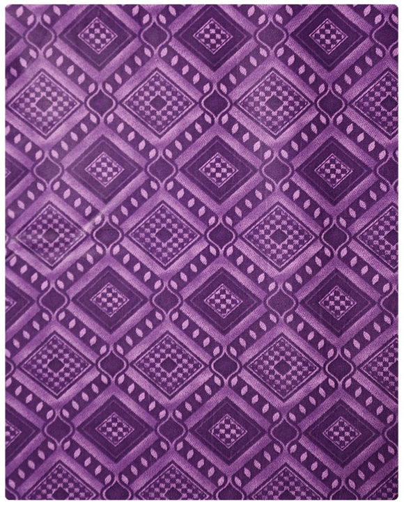 BRO004 - Printed Brocade - Purple & Lilac ( 5 Yards)