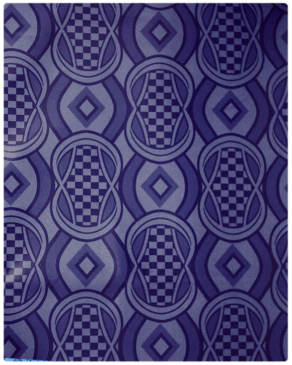 BRO007 - Printed Brocade - Purple ( 5 Yards)