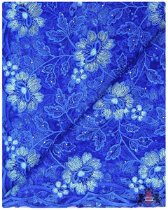 FRN059 - French Lace - Royal Blue