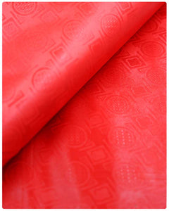 BZN25- Bazin Brocade - Red