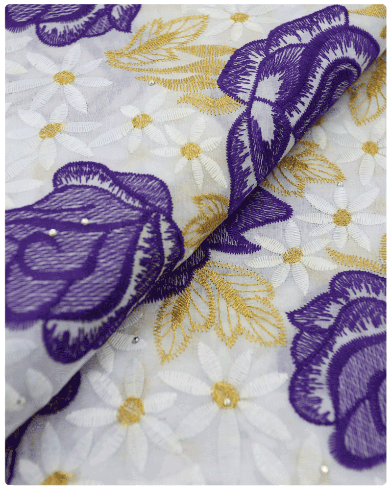 CTV18 - Cotton Voile - Purple & Gold