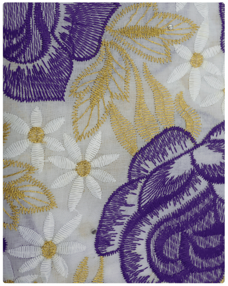 CTV18 - Cotton Voile - Purple & Gold