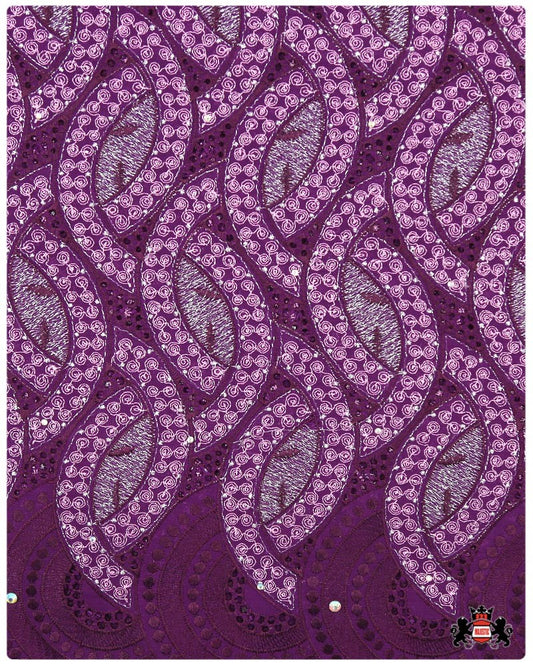 CTV032- Cotton Voile - Plum & Dusty Pink