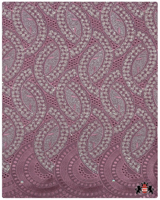 CTV032- Cotton Voile -Powder Pink & Silver