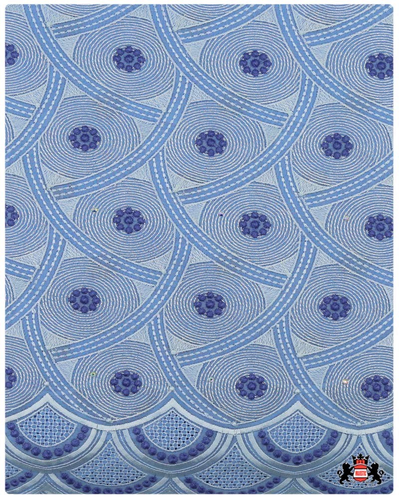 SVL079 - Swiss Voile Lace - Sky Blue & Royal Blue