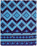 SVL084 - Swiss Voile Lace - Navy Blue & Turquoise