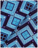 SVL084 - Swiss Voile Lace - Navy Blue & Turquoise