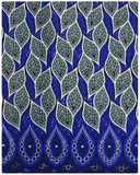 SVL087 - Swiss Voile Lace - Navy Blue & Green