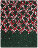 SVL088 - Swiss Voile Lace - Green & Burgundy